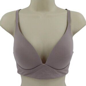 Victorias Secret 32DD Bra Purple Gray Lightly Lined Plunge Underwire Women